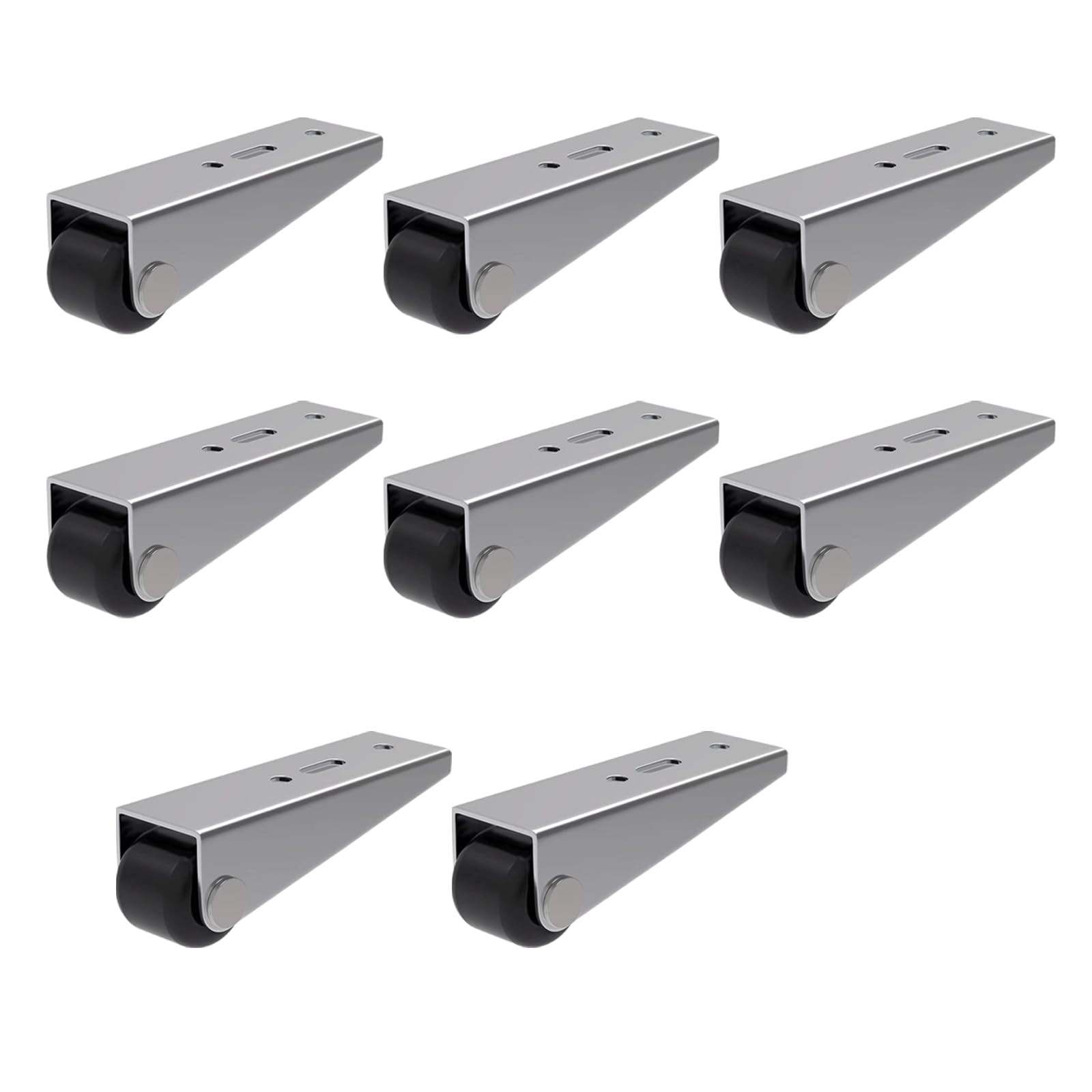 Tsophreniq A Sliding Casters Metal Rubber For Drawer Cabinet Door Smooth Movement Heavy Duty 360 Lbs Capacity Easy Screw Installation Flat Pull Out Disks