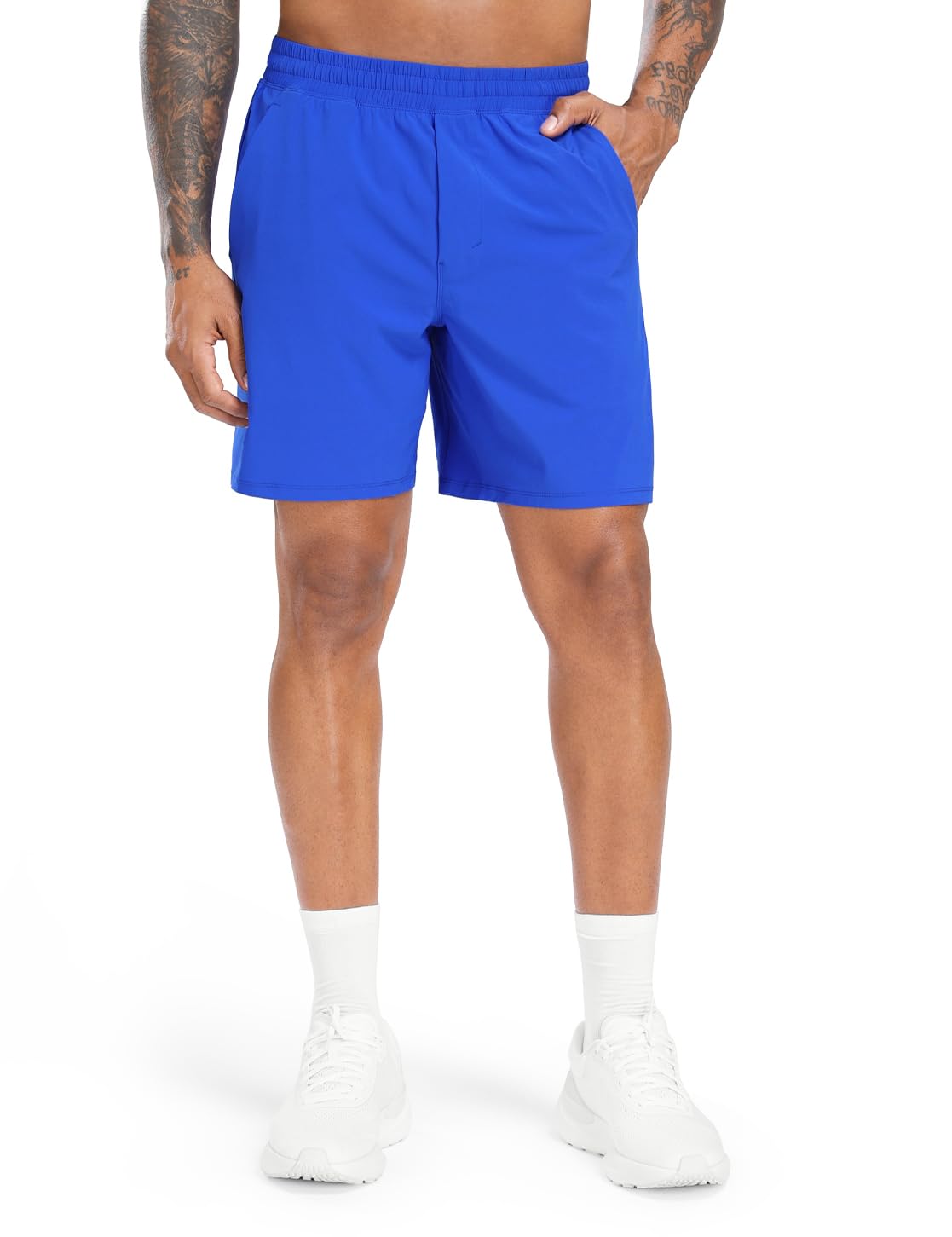 HeyNuts Infinite Mens Linerless Shorts 7 Athletic Running Workout Sports Quick Dry Lightweight with Pockets