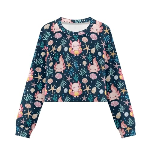 Cute Shirts for Girls Comfy Fall Tops Cropped Design Tees for Kids 5-144