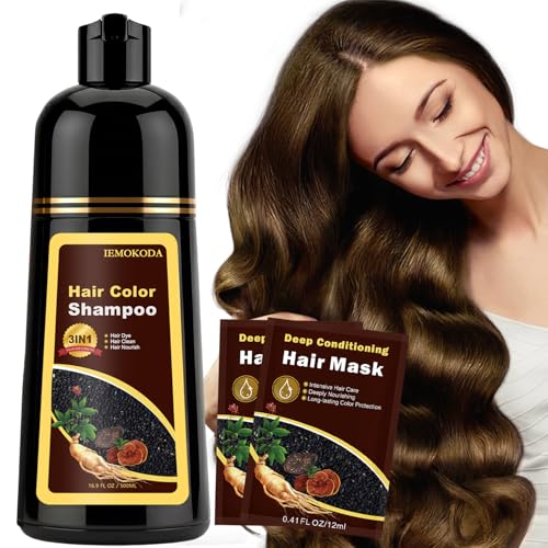 Instant Chestnut Brown Hair Dye Shampoo for Vibrant Hair Color