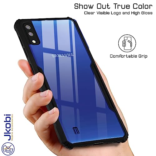Image of Jkobi Back Cover Case for Samsung Galaxy M10 (Shockproof with Polycarbonate Clear Panel | Professional Black)