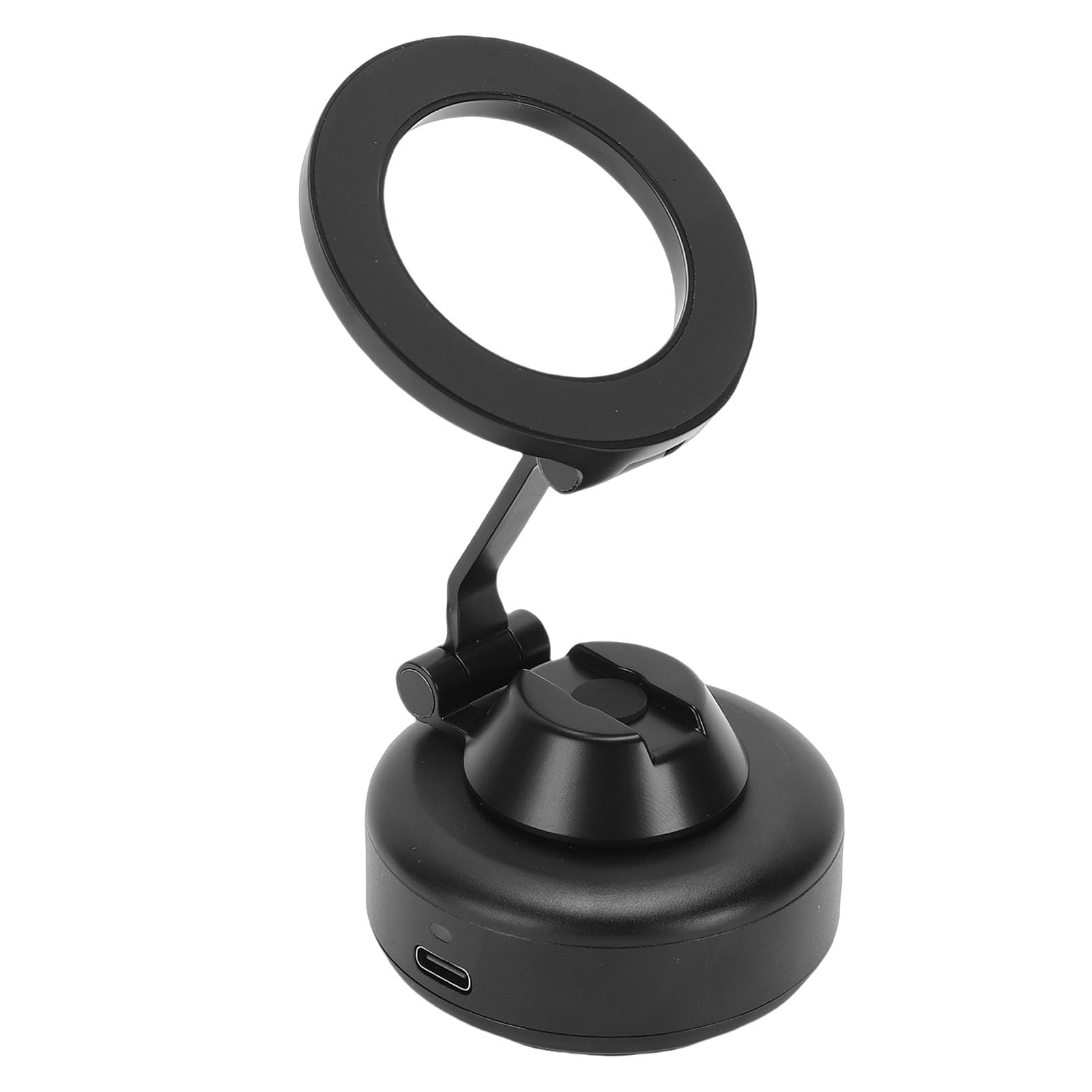 Soporte magnético de teléfono de Coche con succión al vacío, Soporte magnético Fuerte de aleación de Aluminio para teléfono móvil, salpicadero de Cristal para Parabrisas de Coche (Negra)
