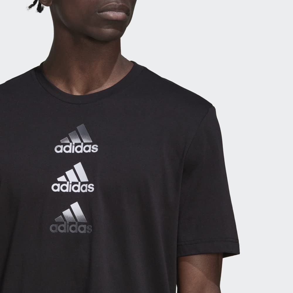 adidas Męska koszulka z logo 2 Move, Czarny, M