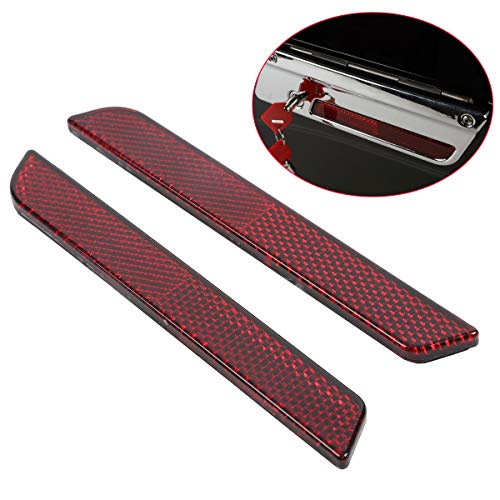 TCT-MOTORPARTS Cubierta de Cierre de Alforja con Reflector Rojo para Harley Touring Modelo Hard Bags FLT FLHT Road King Street Glide ETC 1994-2013 miniatura 4