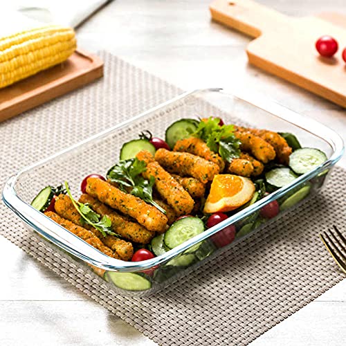 Star Work 1 Litre Glass Tray for Baking | Microwave Oven Square Bowl   | Hard Bound Borosilicate Rectangular Bakeware | Server Ware for Bread Pudding Brownie Lasagne glassware Pan and Bowls (1000 ml) - Image 6 thumbnail