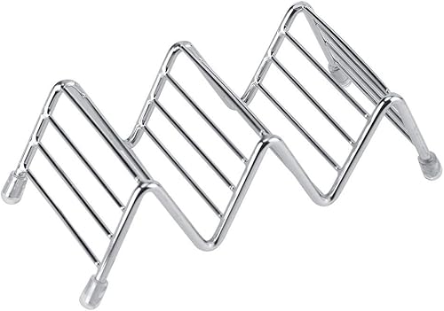 Fait Shape - Soporte de acero inoxidable para tacos mexicanos, soporte de exhibición para sostener sándwiches de burritos de carcasa suave (2#)