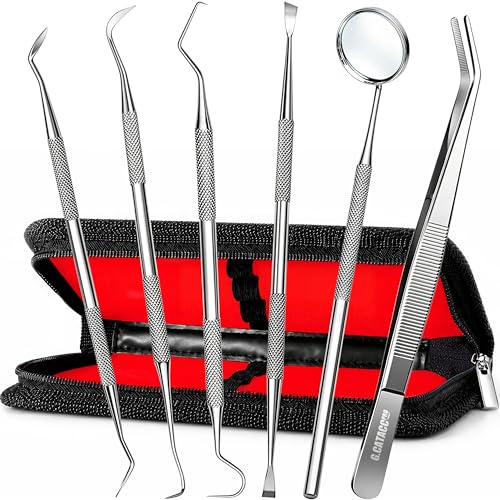 G.CATACC Dental Tools, Dental Pick Teeth Cleaning Tools Hygiene Kit, Plaque Remover for Teeth,...