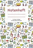 Notenheft für Kinder & Anfänger - 64 Seiten Blanko-Notenpapier: Inklusive Inhaltsverzeichnis, Anleitung für Violinschlüssel und Tonleitern | Perfekt ... viel Platz und großen Notenlinien | DIN A4