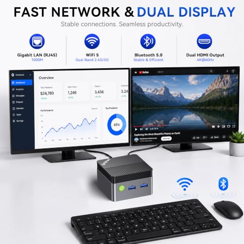 Image of GMKtec G5S Mini PC Intel N5095 8GB LPDDR4 128GB Desktop Computer