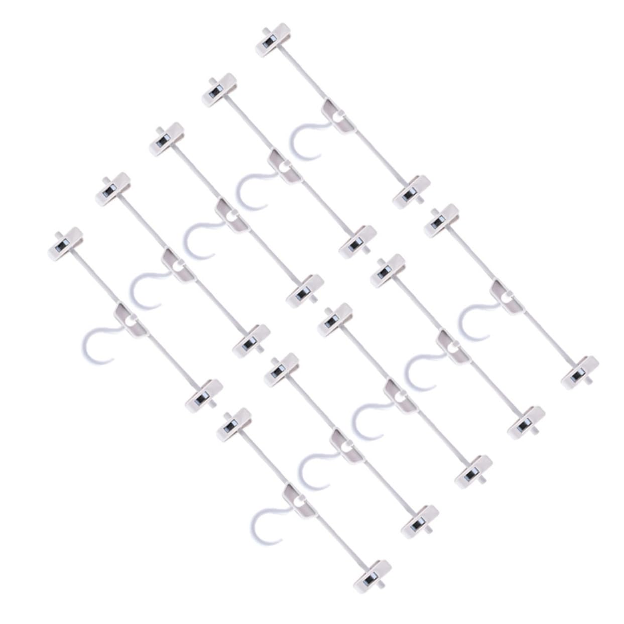 Garneck 10pcs Pants Rack Non- Clip Hanger Tie Rack Hanger Towel Clip Hanger Trouser Hangers Pant Hanger Hook Hanger Underwear Hanger Suit Hanger Underwear Drying Rack Beige Plastic