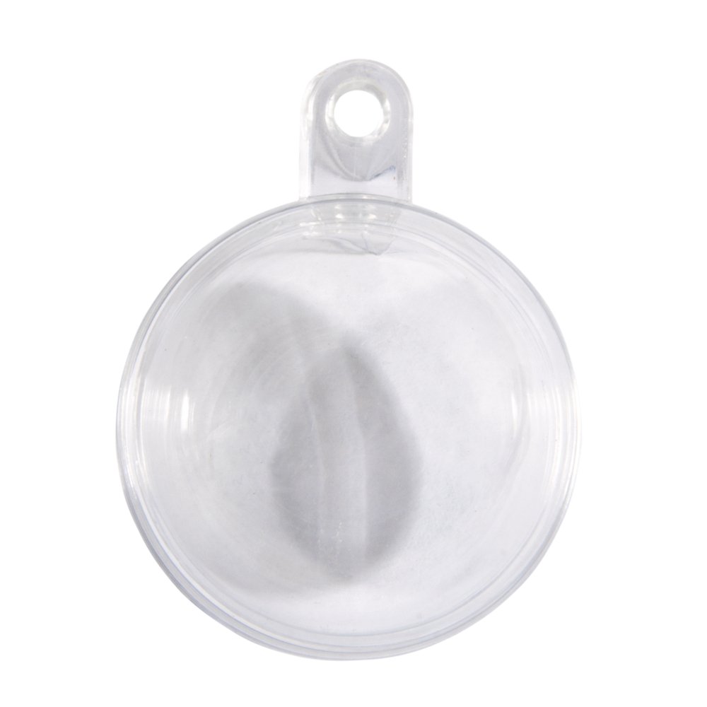 Rayher Transparent 39473800 Plastic Balls, Separable, 4 Cm Diameter, Set Of 8, Plastic Baubles For Filling, Acrylic Balls With Hanging Eyelet, Decorative Baubles, Two-Piece
