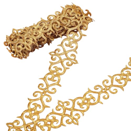Dentelle métallique cœur pour couture de robe et finitions créatives
