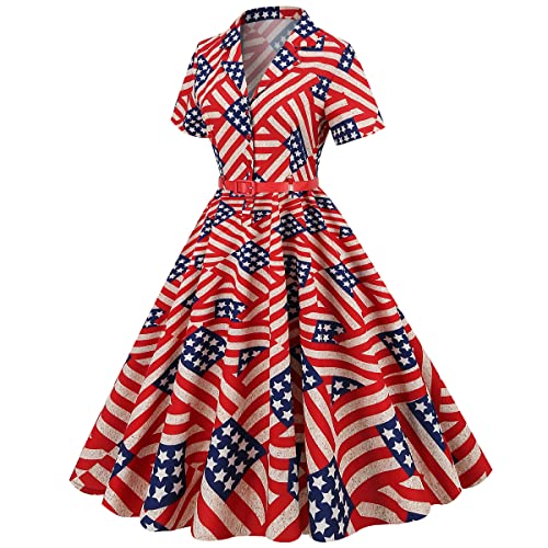 Image of ODIZLI Women's Summer Retro Vintage Sleeveless Floral Polka Dot Print Midi A-line Dress S-2XL