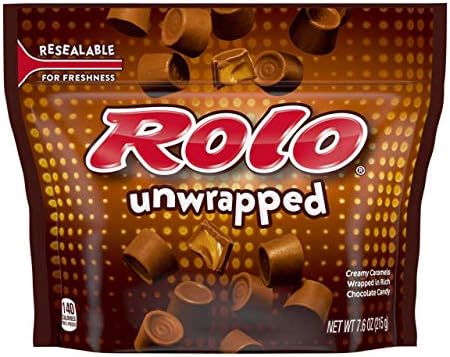 ROLO Chocolate Caramel Candy, Holiday Chocolate and Baking Supplies,7.6 Ounce (Pack of 8)