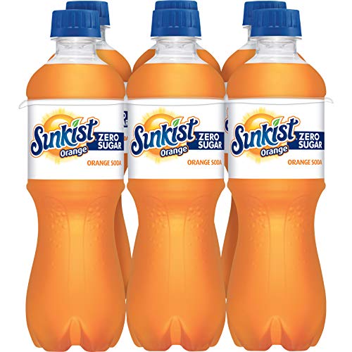 Sunkist Zero Sugar Orange Soda, .5 L Bottles, 6 Pack #TOP1