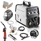 STAHLWERK MIG MAG 200 ST IGBT máquina de soldar MIG MAG con 200 A - equipo completo, adecuada para FLUX, con MMA soldadura de electrodos, 7 años de garantía