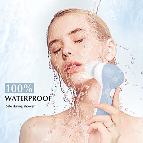 Escova de limpeza facial – Escova elétrica impermeável para esfoliação profunda
