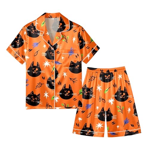 Pijama de Halloween para hombre ropa de dormir transpirable y conjunto corto de casa
