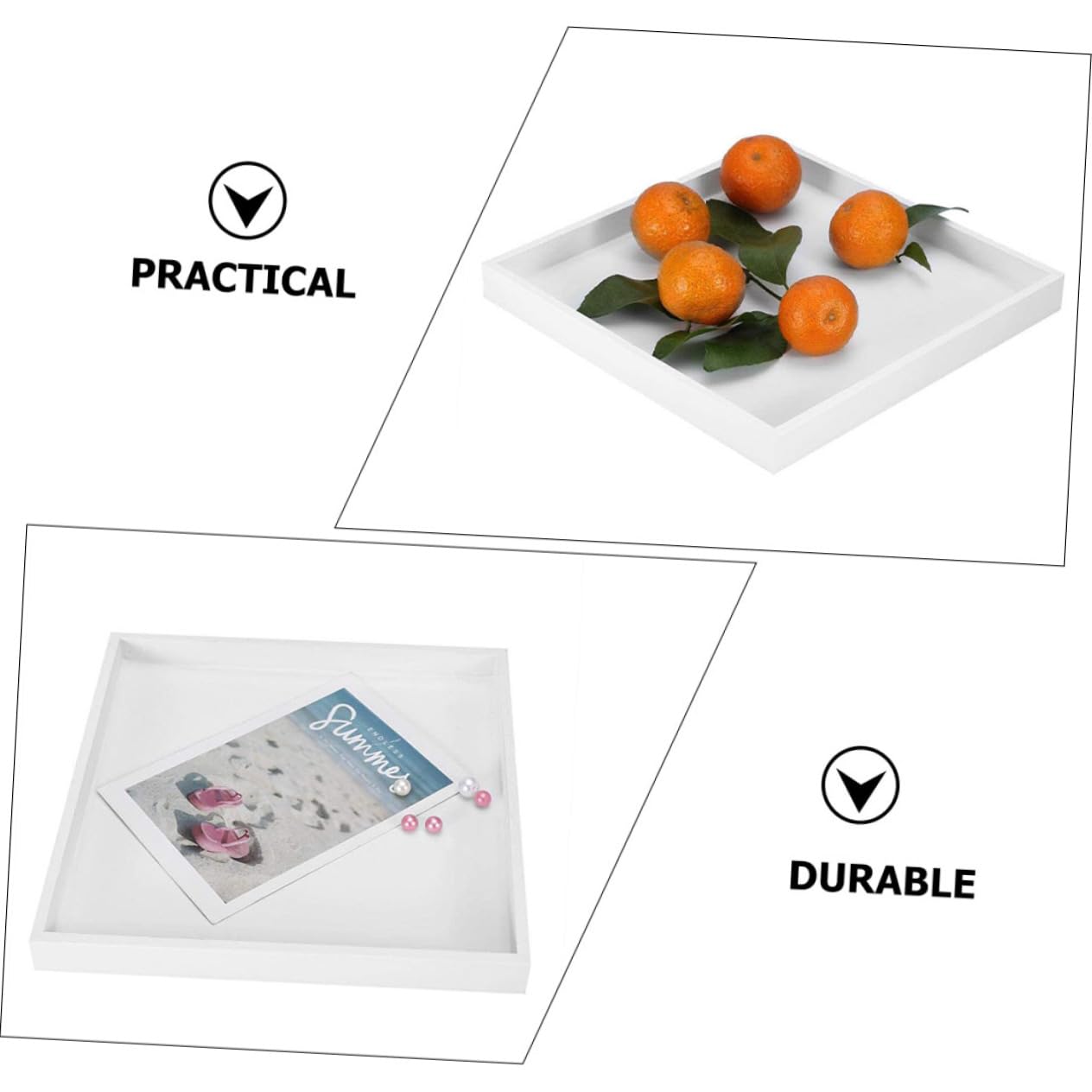 ERINGOGO Plateau de Laboratoire Facile à Nettoyer en Polypropylène Blanc, Organisateur Multifonction pour Outils et Consommables de Laboratoire
