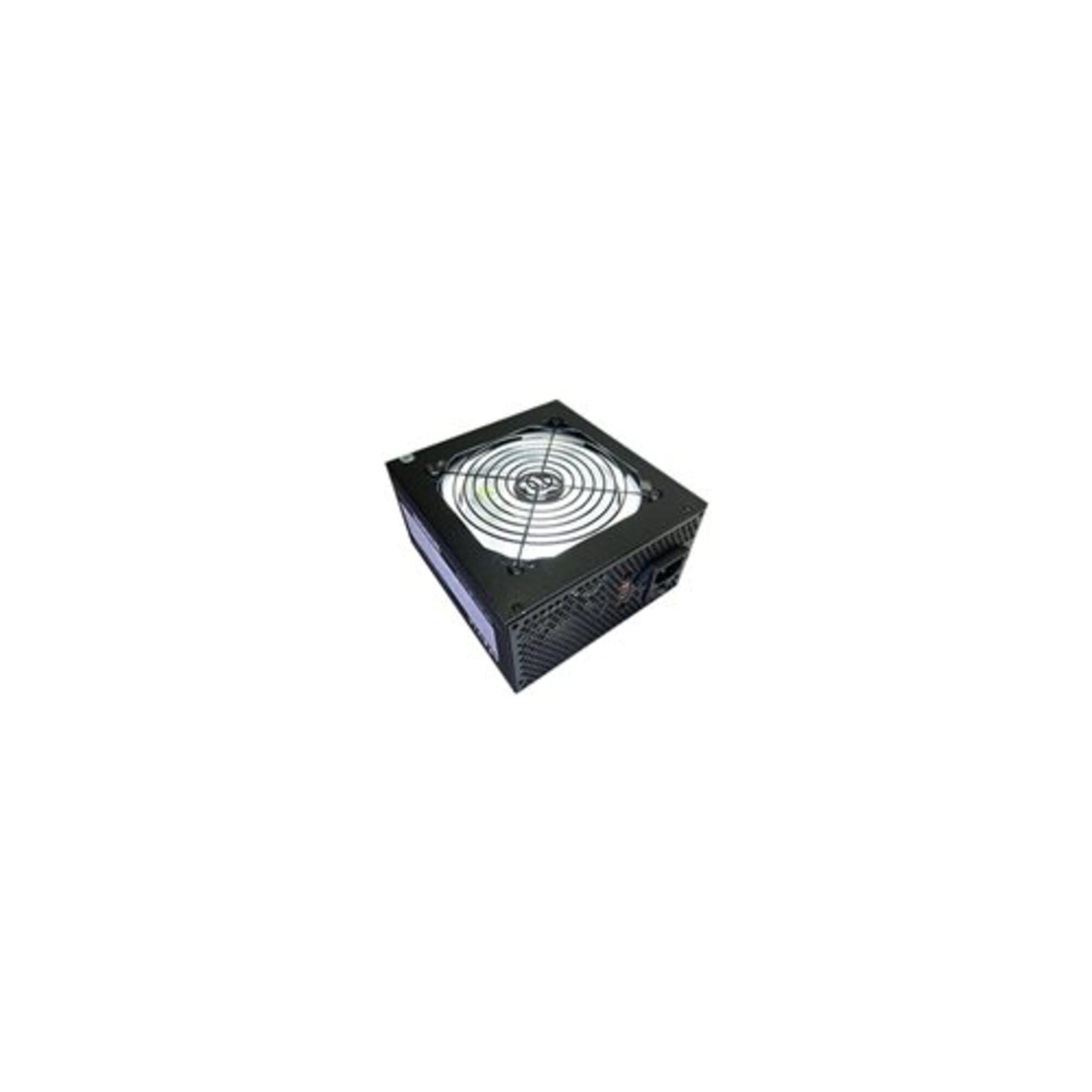 Apevia ATX-SR600W Spirit Bloc d'alimentation ATX 600 W avec ventilateur LED blanc contrôlé automatiquement thermiquement 120 mm, interrupteur 115/230 V, toutes les protections