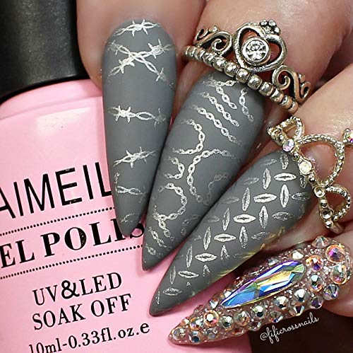 AIMEILI UV LED Gellack Schwarz Weiß Grau Rot mehrfarbig ablösbarer Gel Nagellack Gel Polish Set - 6 x 10ml - Kit Nummer… – Bild 8