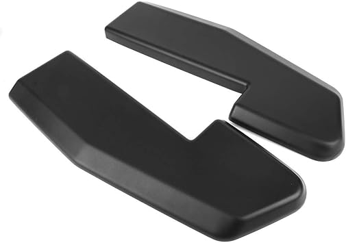 Universal Fitment V1 Style Rear Bumper Lip PP 2Pc Set Matte Black | IKON MOTORSPORTS, with 8 Screws, Rear Lip Spoiler Splitter Bodykit