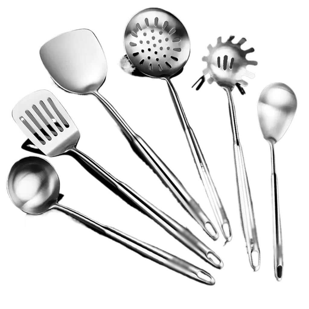 MYUYEE Stainless Steel Anti-Scalding Handle Kitchen Utensils Set Kitchen Household Cooking