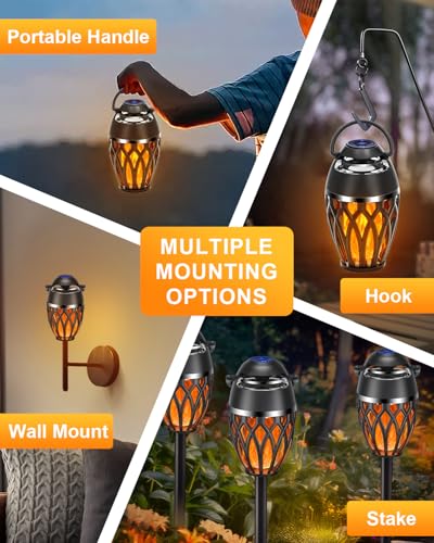 image for Vanten 2 Packs Outdoor Bluetooth Speakers, Bluetooth 5.0 Led Flame Spe