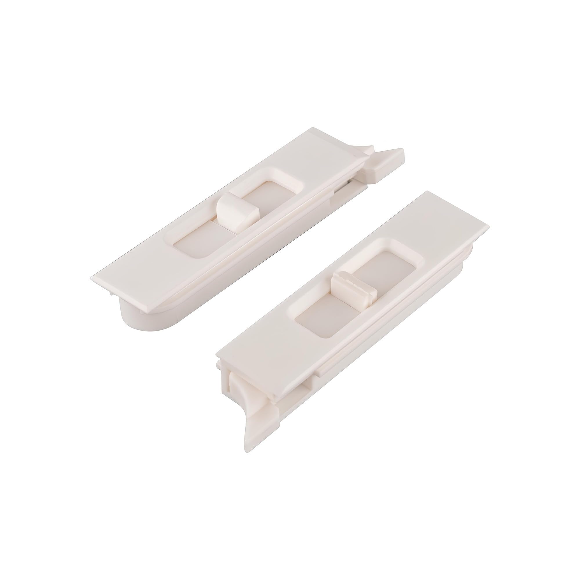 Brixwell Snap-in Tilt Latch Pair - White Plastic For Tilt Windows - 2-21/32" Length, Fits Left & Right