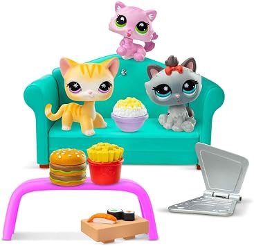 Littlest Pet Shop - Diner Dash Play Pack, Gen 7 Authentic LPS Bobble Head Toy Figure, Collectible Toy Animal, Ages 4+