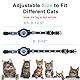 Airtag Katzenhalsband Breakaway, Reflektierendes Kätzchenhalsband mit Airtag-Halterung und Glocke, Bequeme Polsterung, Verstellbar, Langlebig, Passend für Katzen(Blau)