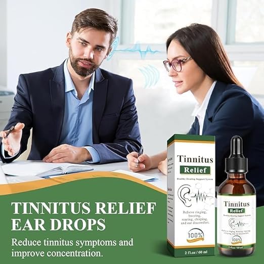 Image of Tinnitus Relief Ear Drops 60ml | Natural Oil for Ringing, Buzzing & Ear Noise | Gentle Formula for Ear Comfort & Hearing Support | Improves Clarity (1)