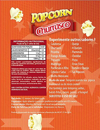 Tempero para pipoca Popcorn Churrasco 100g