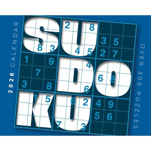 Carousel Calendars, Sudoku 2026 Desk Calendar, 5.5'' X 5.5'', 16-Month Calendar with Stapled Binding