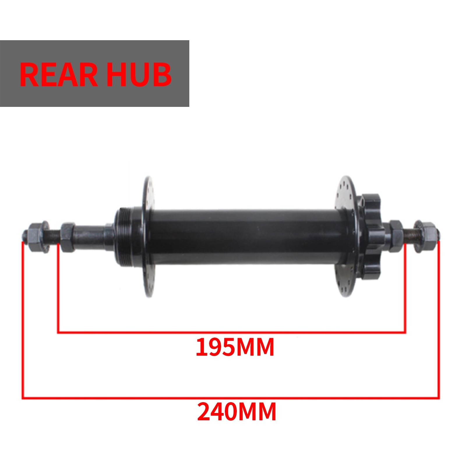 20"/24" Roue Arrière De Vélo De Neige 26×4.0" Jeu De Roues for Fat Bike Jantes en Alliage D'aluminium pour Vélo De Plage Frein À Disque, Bolt on, 7/8/9/10 Vitesses Roue Libre Filetée