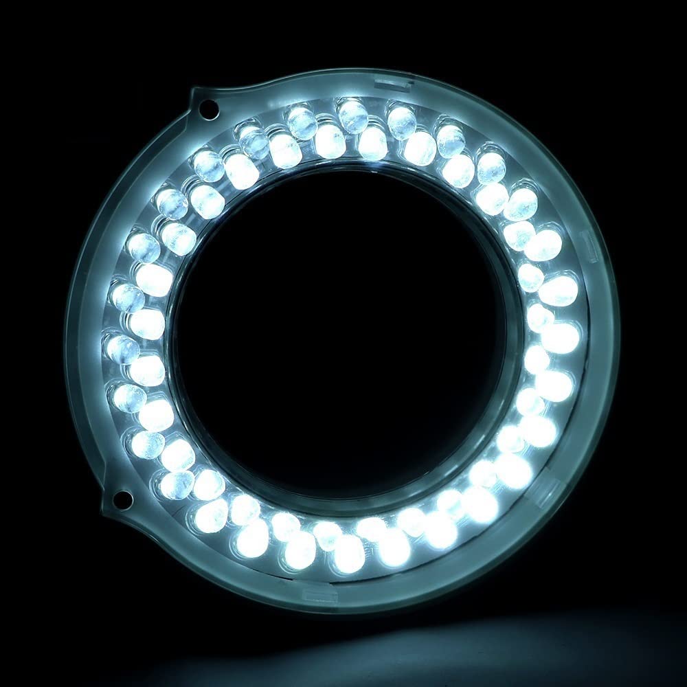 Zestaw akcesoriów do mikroskopu 144. LED światło mikroskopowe, lampa oświetleniowa z adapterem do kręgu stereomikroskopu Light MicroScopio, lupa do aparatu fotograficznego, mikroskopowe szkiełka