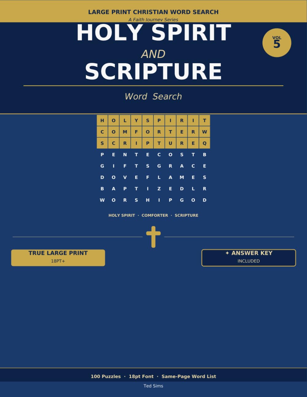 Large Print Christian Word Search: A Faith Journey Series - Holy Spirit & Scripture