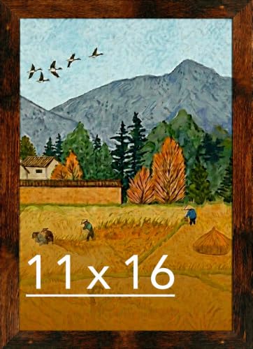 Veleclo 11x16 Picture Frame for Wall Display 11x16 Brown Picture Frame with Shatter Resistant Plexiglass Stable and Sturdy 11 x 16 Poster Frame for Wall Display Handpicked Gift Collection 1 Pack