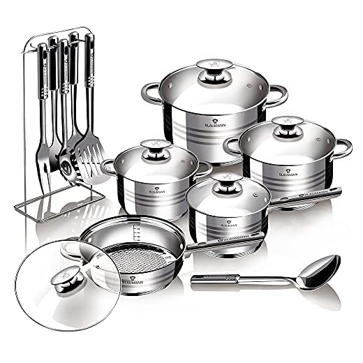 Blaumann, Kookset Gourmet Line, 17 stuks van staal – BL-3133
