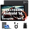 Rebecco Tablet 2025 da 10 pollici Android 14, 8 GB di RAM + 128 GB di ROM + 1 TB, Tablet da 10 pollici, Octa-core, Display IPS HD 1280 x 800, 6000 mAh, Photo Camera da 5MP + 8MP, Wi-Fi 5G + 2.4G