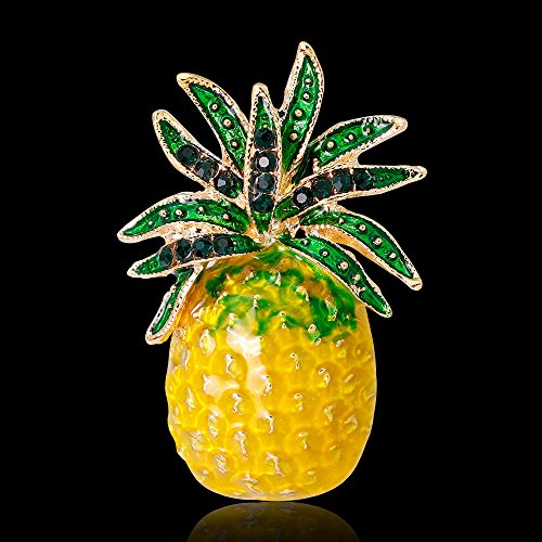 Image of AOCHEE Fruit Brooch Pineapple Brooches for Women Crystal Brooches Fruit