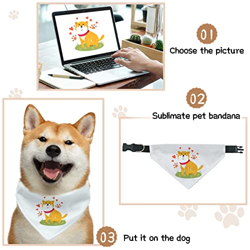 HACRAHO Sublimation Blank Dog Bandana - Image 4