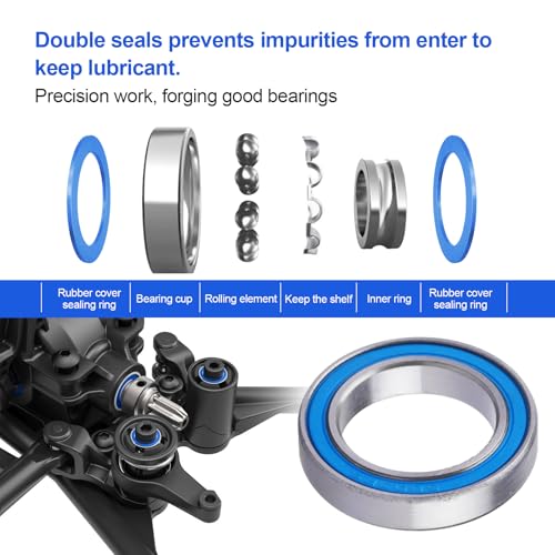 Image of High Performance Professional RC Ball Bearings 10pcs for Traxxas Arrma Axial HPI Team Associated Losi Redcat Racing RC Cars Trucks Models (17x26x5mm)