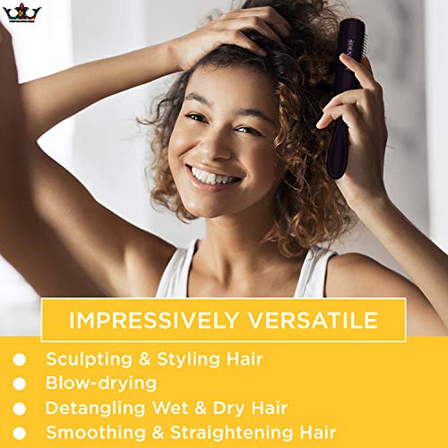 Denman Classic Styling Brush 9 Row - D4 - Hair Brush for Separating, Shaping & Defining Curls - Blow-Drying, Styling & Detangling Brush – Black - Thumbnail 7