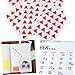 SagaSave Self-Adhesive Removable Labels, Waterproof PVC Labels Sticker, Brightly Colored Stickers for Office, School, and Files Map Price Tags, Red, Triangle 228 per Pack