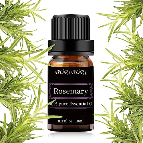 Image of BURIBURI Rosemary Essential Oil 100% Pure, Undiluted, Natural, Organic Aromatherapy Rosemary Oil Essential Oils 10ML