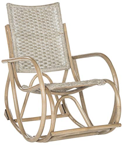 SAFAVIEH Home Collection Bali Antique Grey Rocking Chair