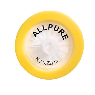 AANIJ® All pure Syringe Filter Hydrophobic Nylon Membrane Disc, 0.22 μm Porosity 25mm Diameter, PP Housing, Non-Sterile 
