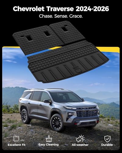 Image of 3W Floor Mats for Chevy Traverse & GMC Acadia 2024-2026 (Only 7 Seats)