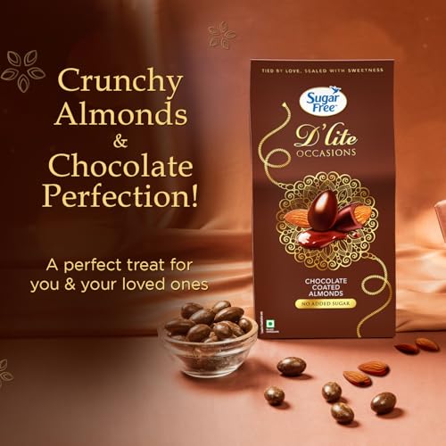 Image of Sugar Free D'Lite Chocolate Coated Almonds Gift Pack, 100 g